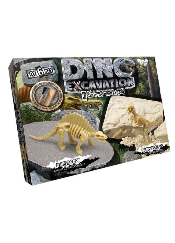 Детский набор для проведения раскопок динозавров DINO EXCAVATION DEX 01 Диметродон Danko Toys (363204868)