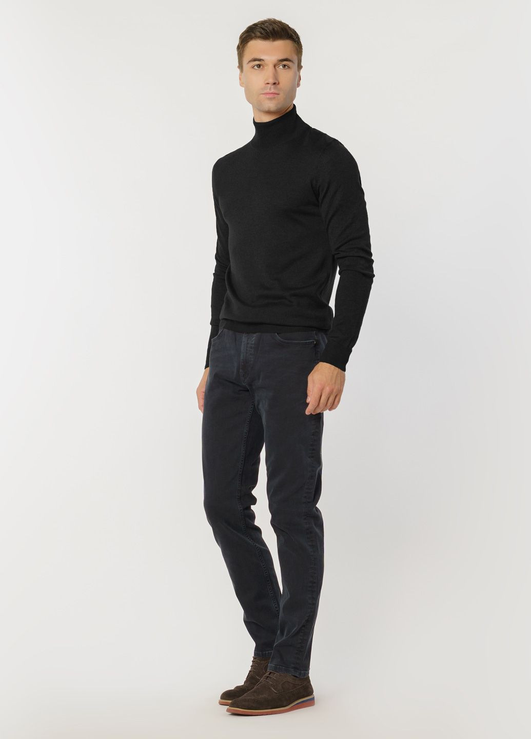Чорний зимовий светр чоловічий чорний Arber T-neck N-AVT-49