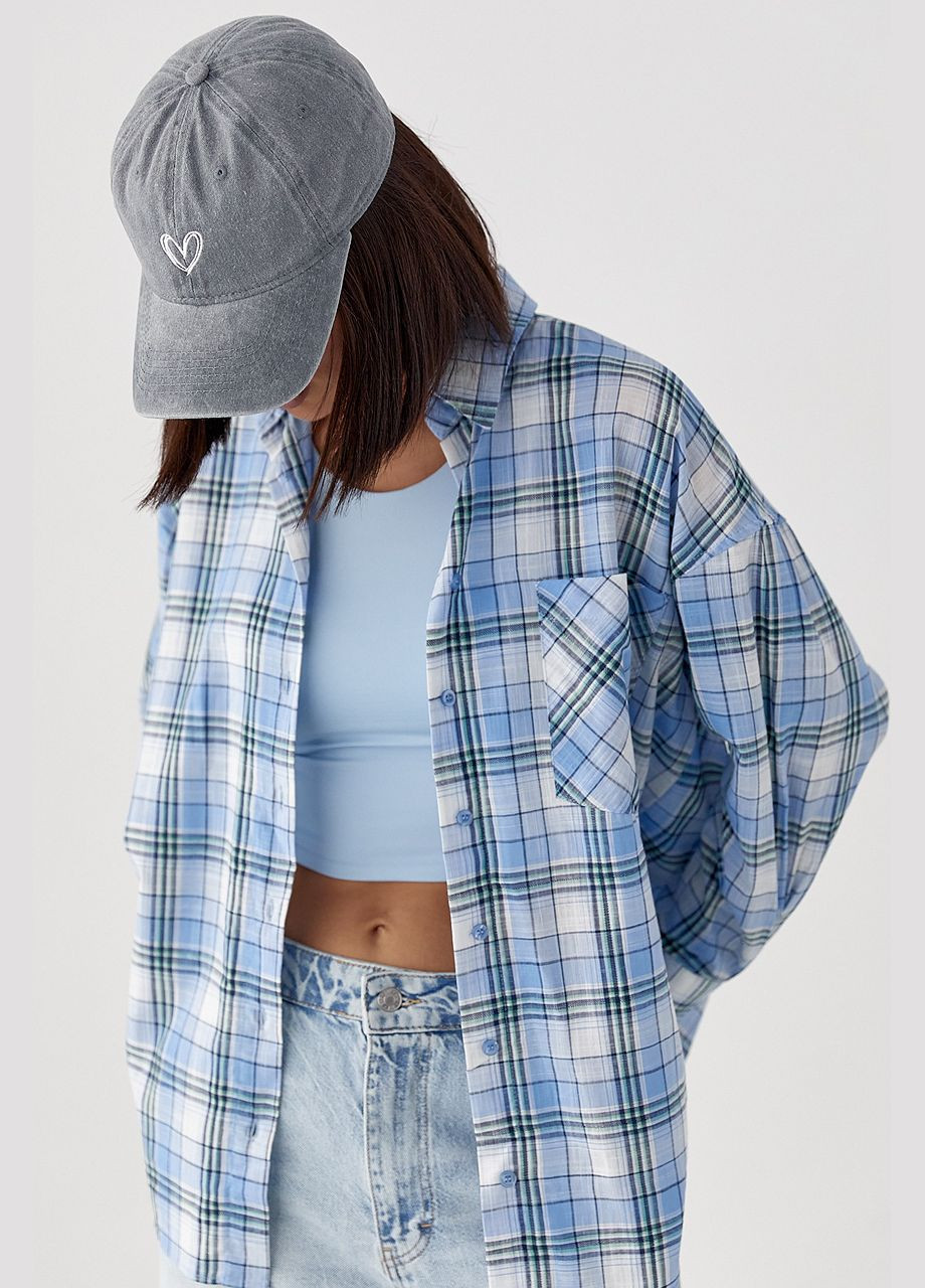 Голубой рубашка Lurex