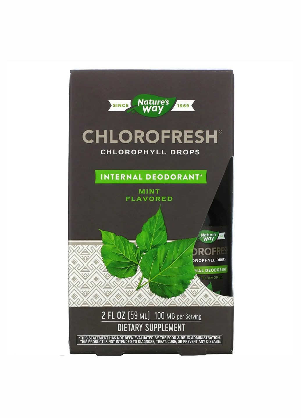 Chlorofresh® Mint 40X Liquid - 2 oz рідкий комплекс хлорофілу Nature's Way (284171986)