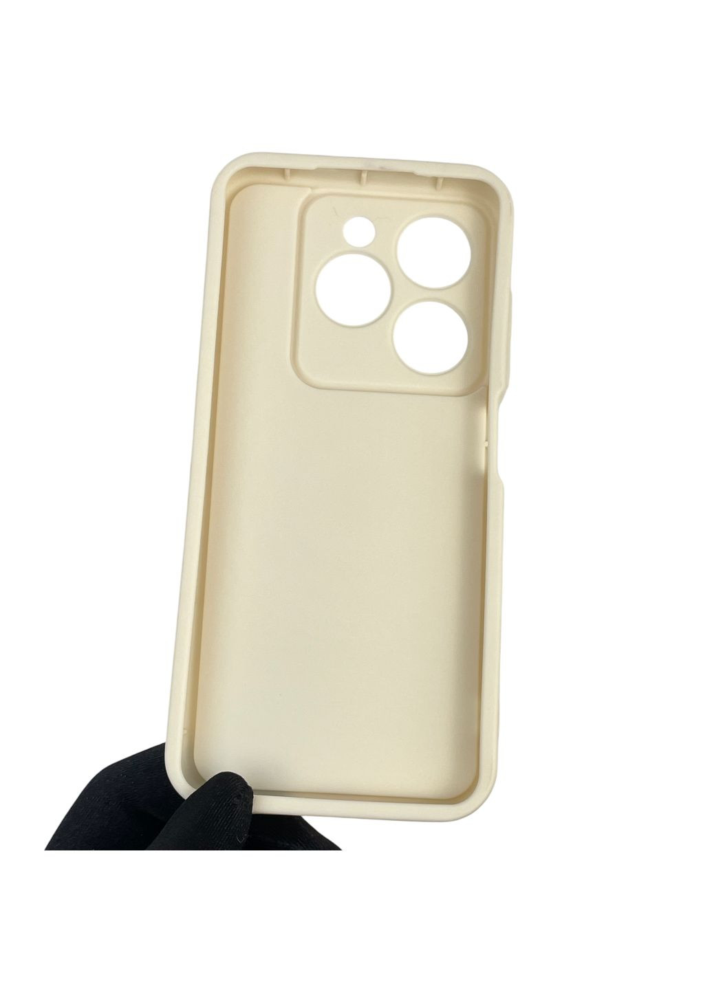 Чохол силіконовий Soft Touch для Spark 20C BG7n молочний (Повний захист камери) Tecno (366390766)