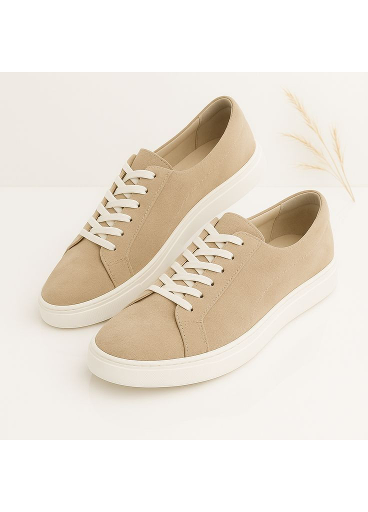 Бежевые демисезонные мужские кроссовки lux 2216 бежевые замшевые демисезонные Kindzer Lux-2216