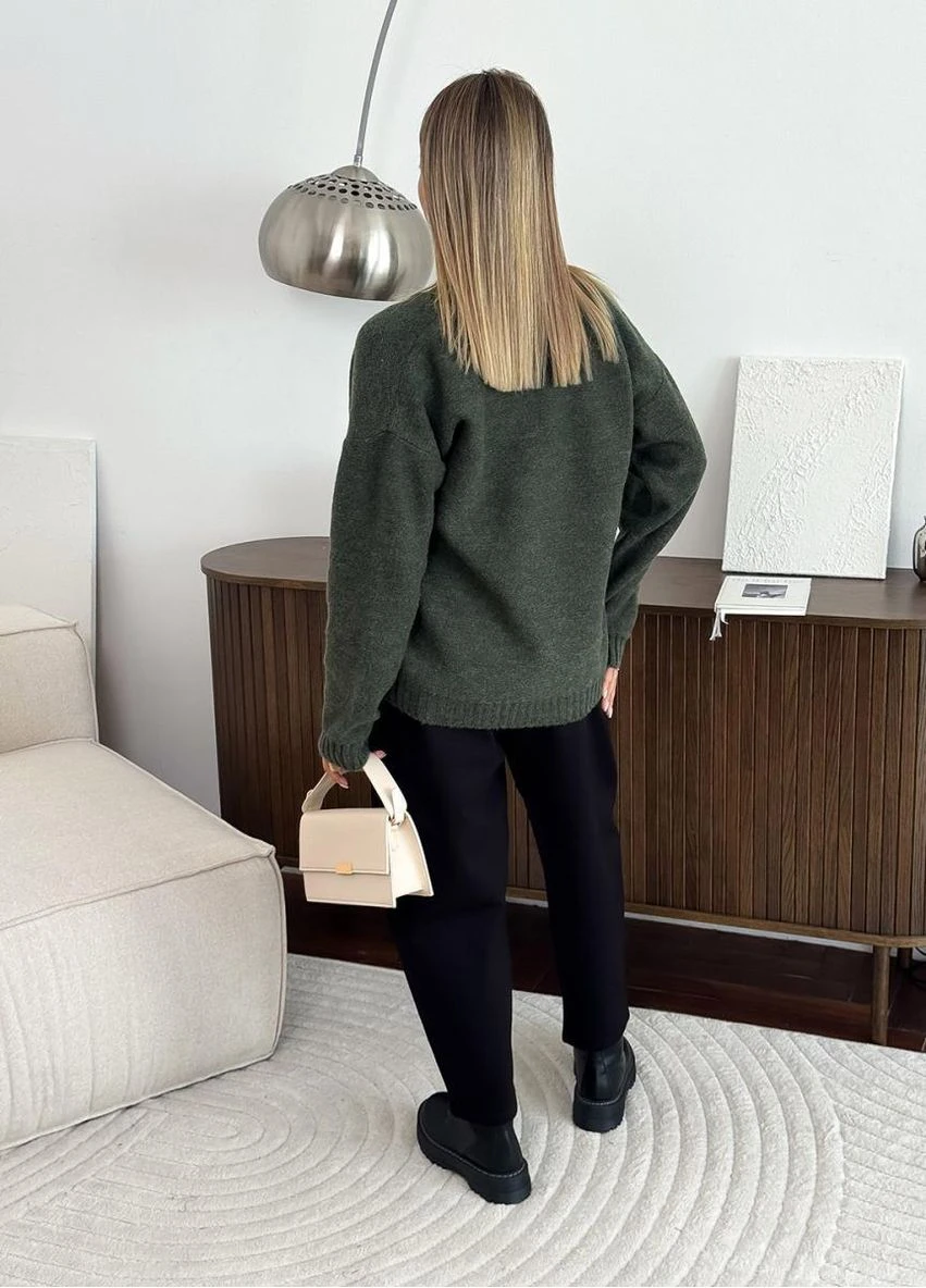 Зеленый демисезонный кардиган Art Knit