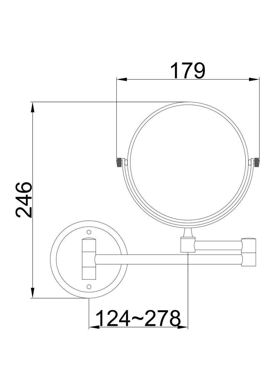 Настенное зеркало F6106, косметическое с увеличением 150х150 мм. Frap (371881736)
