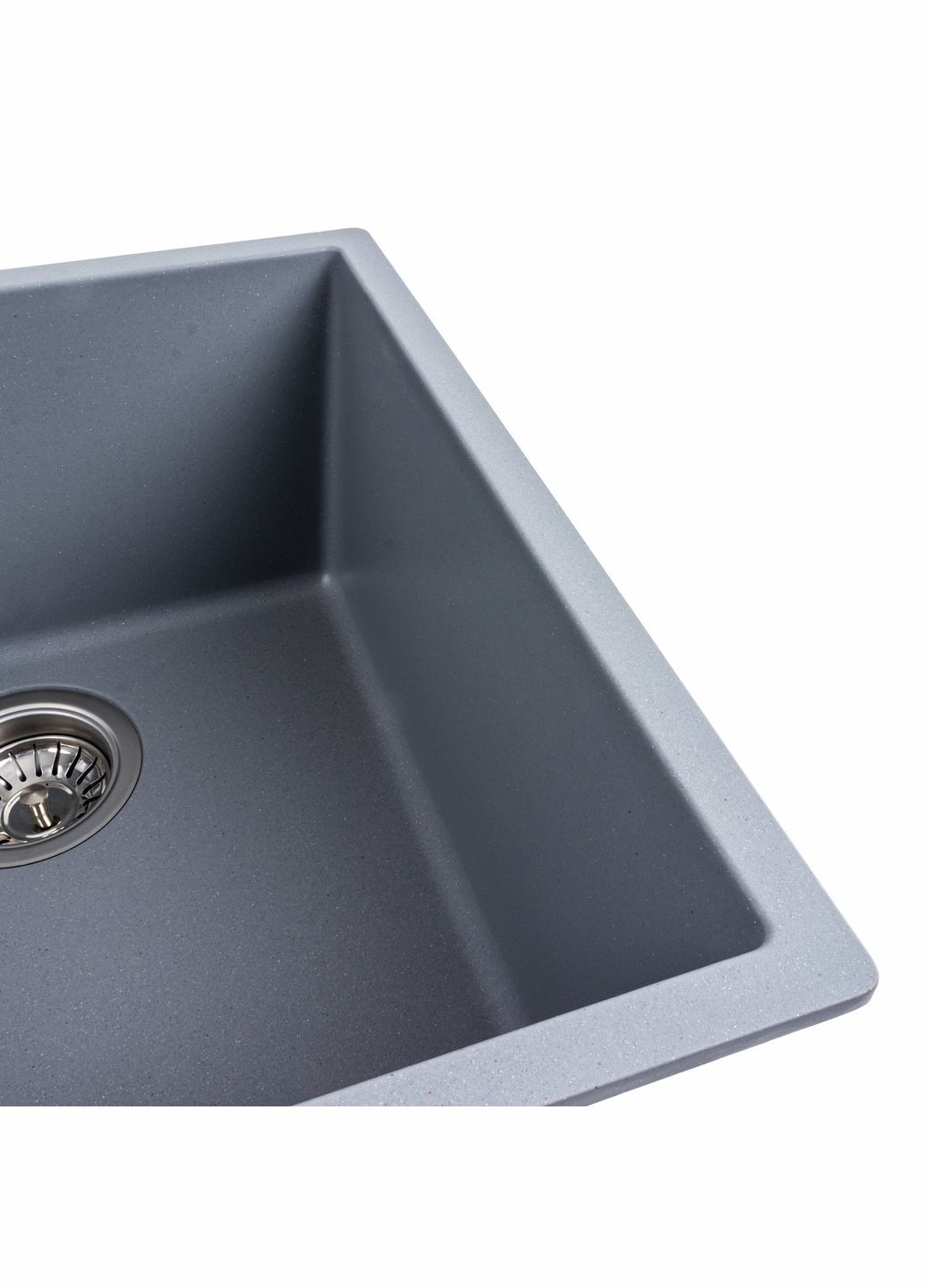 Гранитная мойка для кухни RUBA 4040 матовая Серый металлик Valeso (358059581)