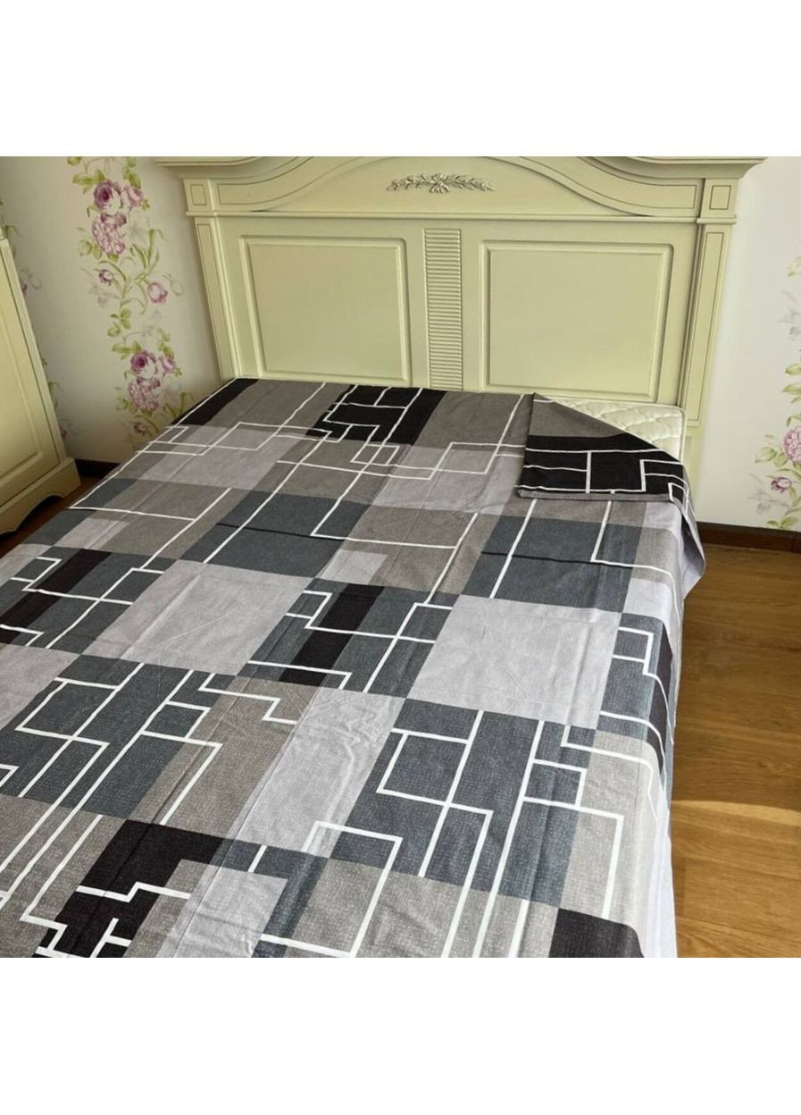 Підковдра на запах євро сіра Геометрія Бязь Голд PD1781 Ananasko (366959246)