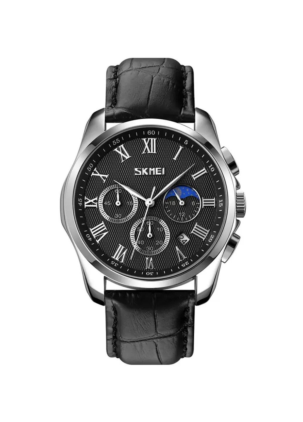 Часы мужские наручные классические 9260 (Серебристые с черным циферблатом) Skmei (314483212)
