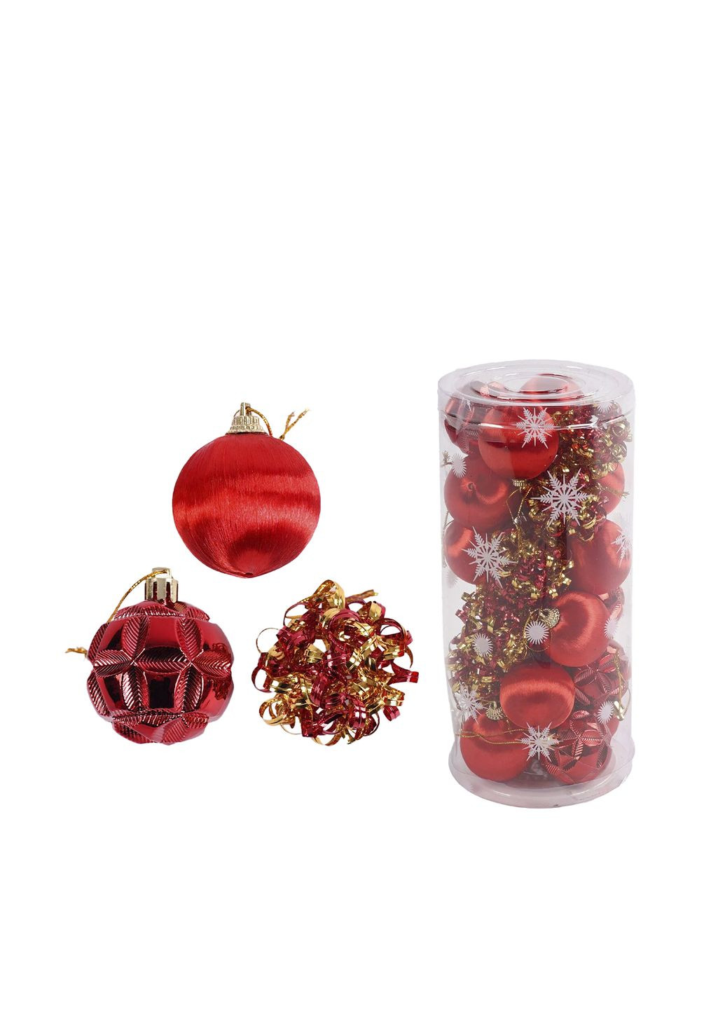 Набір новорічних куль, 24 шт. колір різнокольоровий ЦБ-00263698 No Brand (317291183)