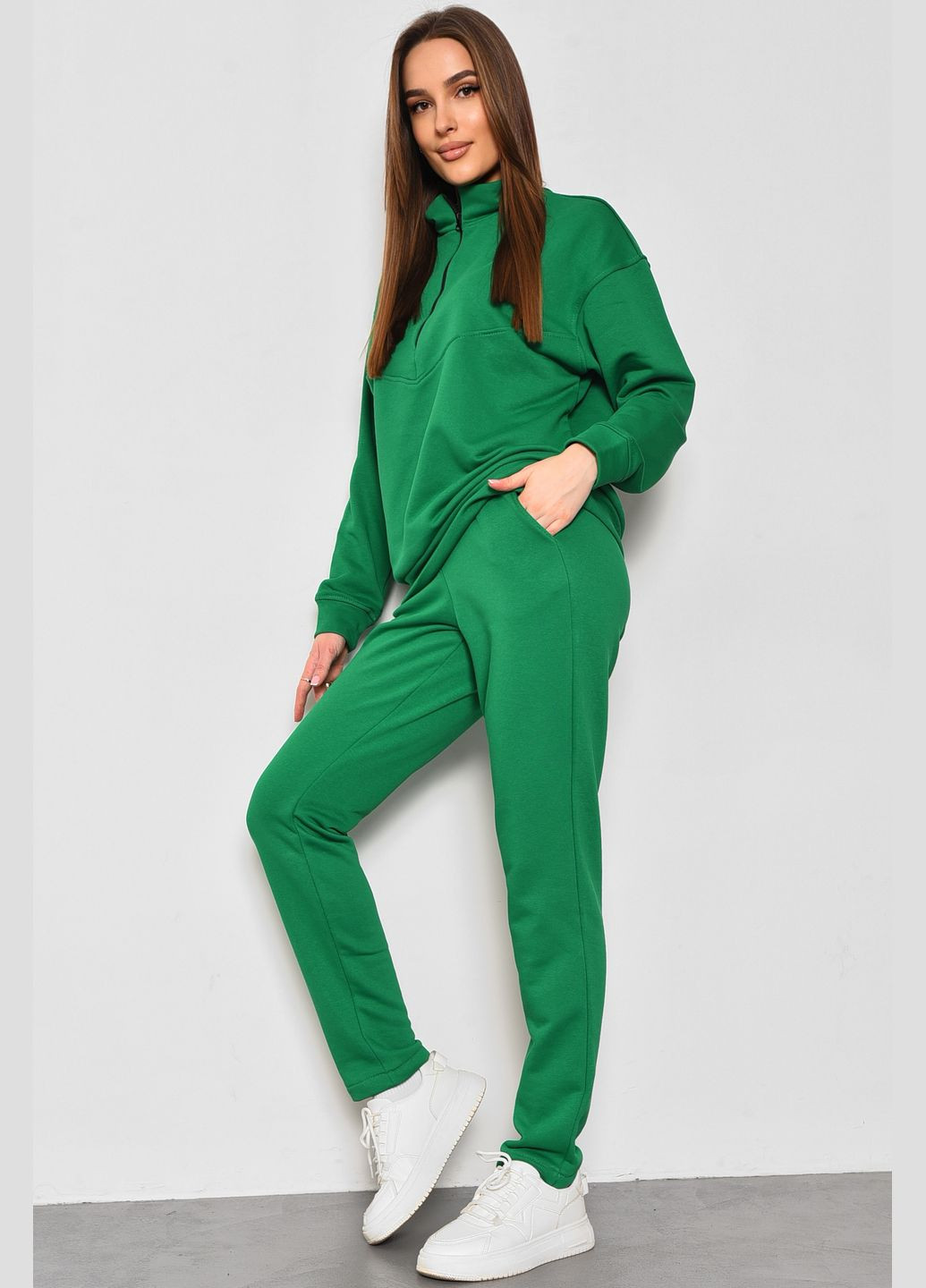 Спортивний костюм жіночий зеленого кольору Let's Shop (285692255)