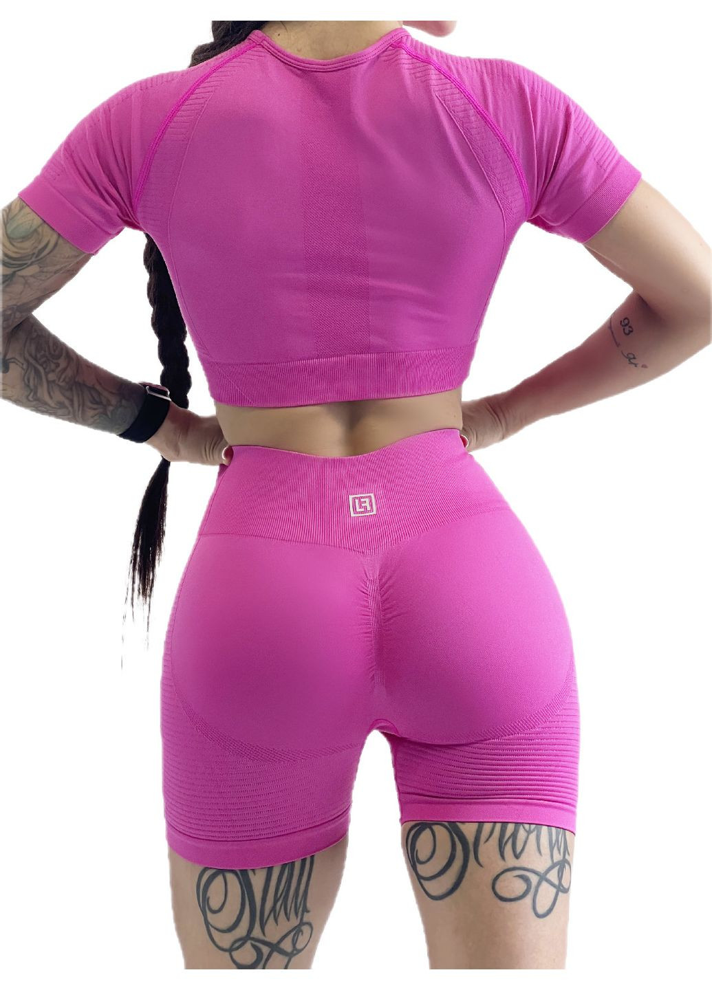 Костюм для фитнеса женский шорты пуш ап и топ LILAFIT (353834759)