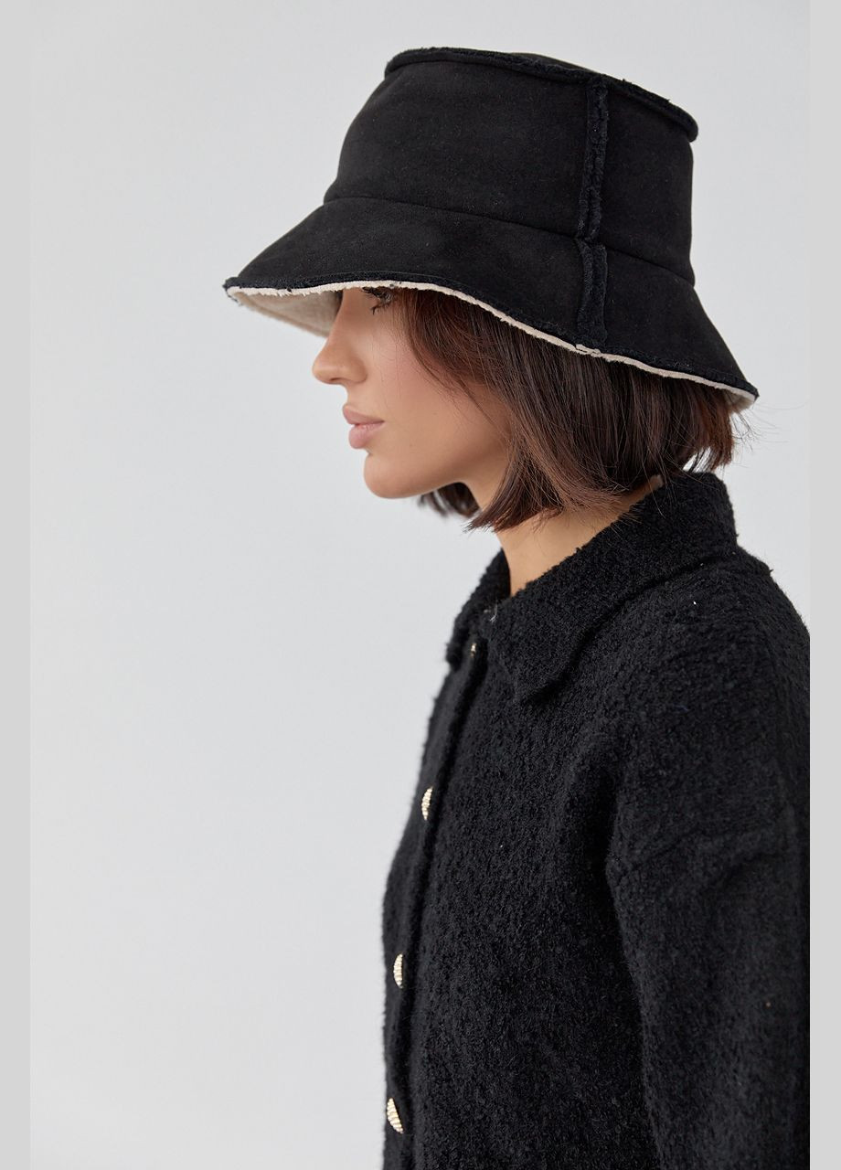 Женская демисезонная панама с экозамшей - бежевый цвет, L (sku_02301) No Brand (313614756)