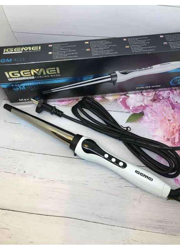 Профессиональная конусная плойка для локонов Gemei GM-403 Digital (363831789)