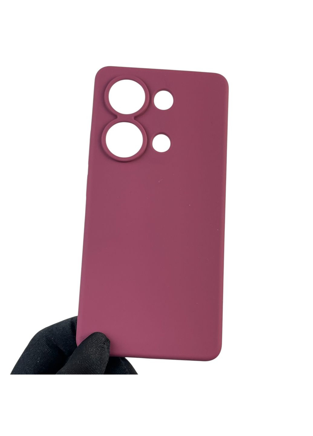 Чохол для Redmi Note 13 Pro 4G силіконовий з мікрофіброю нековзний на сяомі редмі нот 13 про 4г бордовий Xiaomi (366019487)