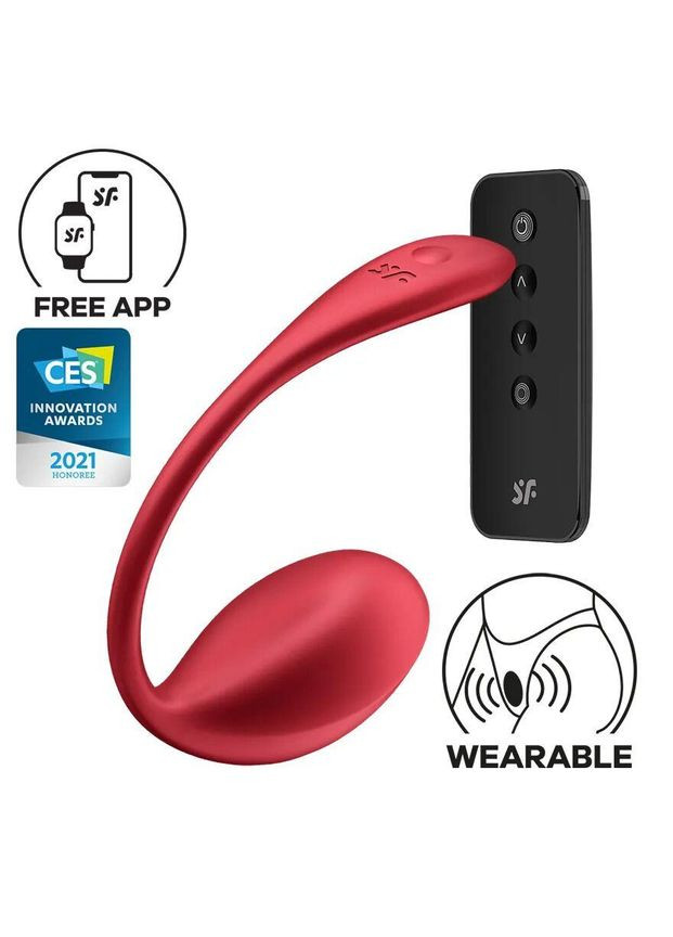 Смарт-виброяйцо Satisfyer Shiny Petal Connect App, управление со смартфона, пульт ДУ No Brand (366879418)