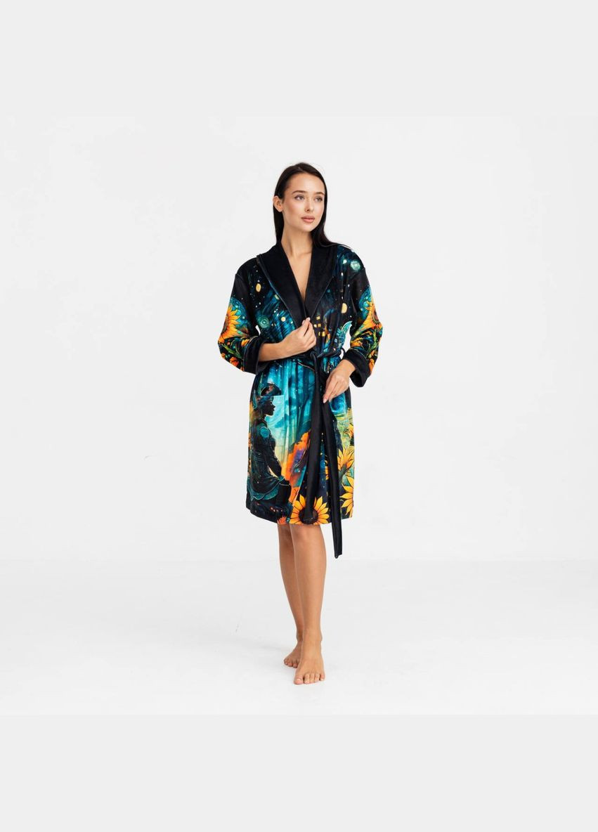 Халат жіночий з плюшевого велюру ексклюзивний Night 18312 2XL-3XL FlexDress (336766933)