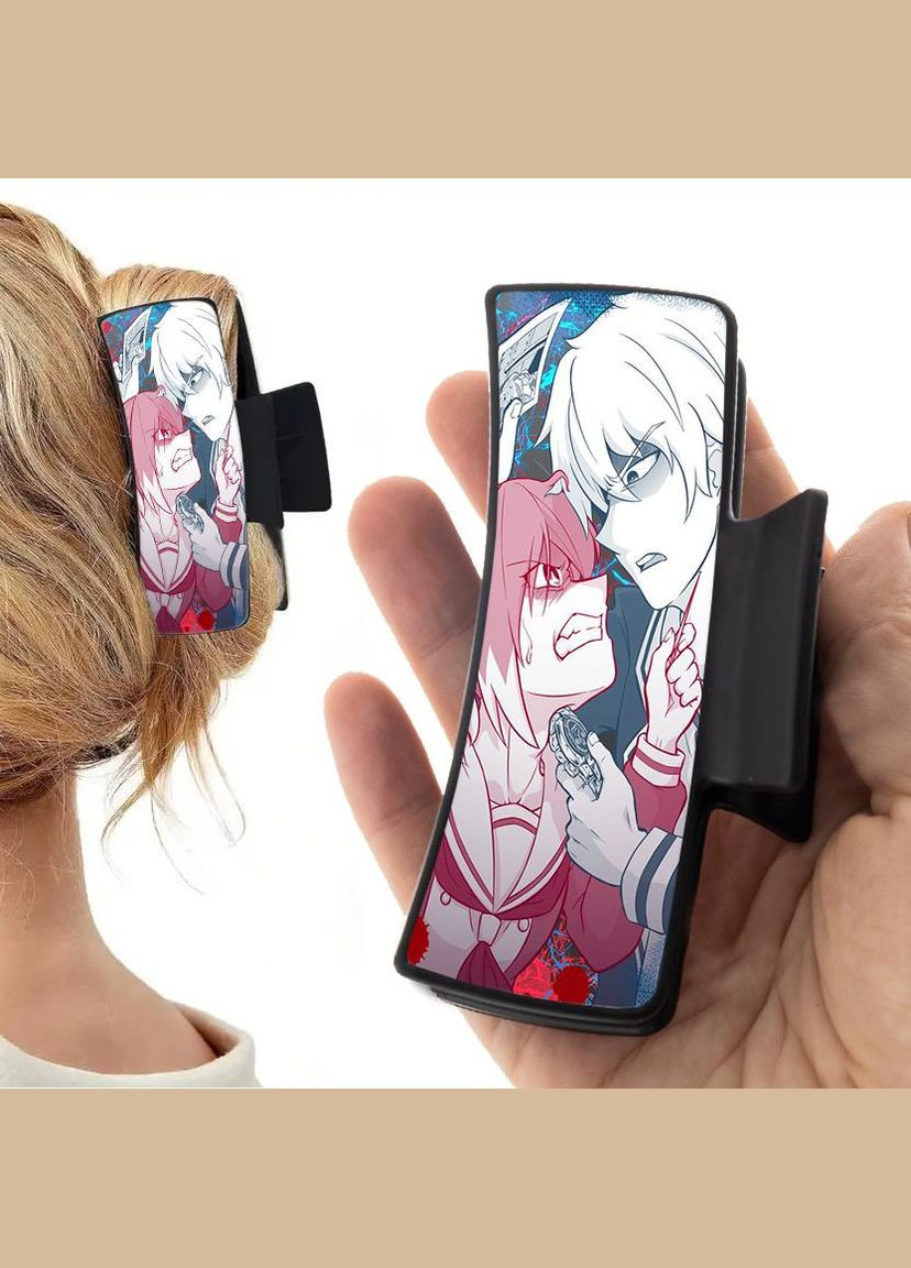 Заколка крабик для волосся Аніме Бездарна Нана #0001 чорний No Brand (315631368)