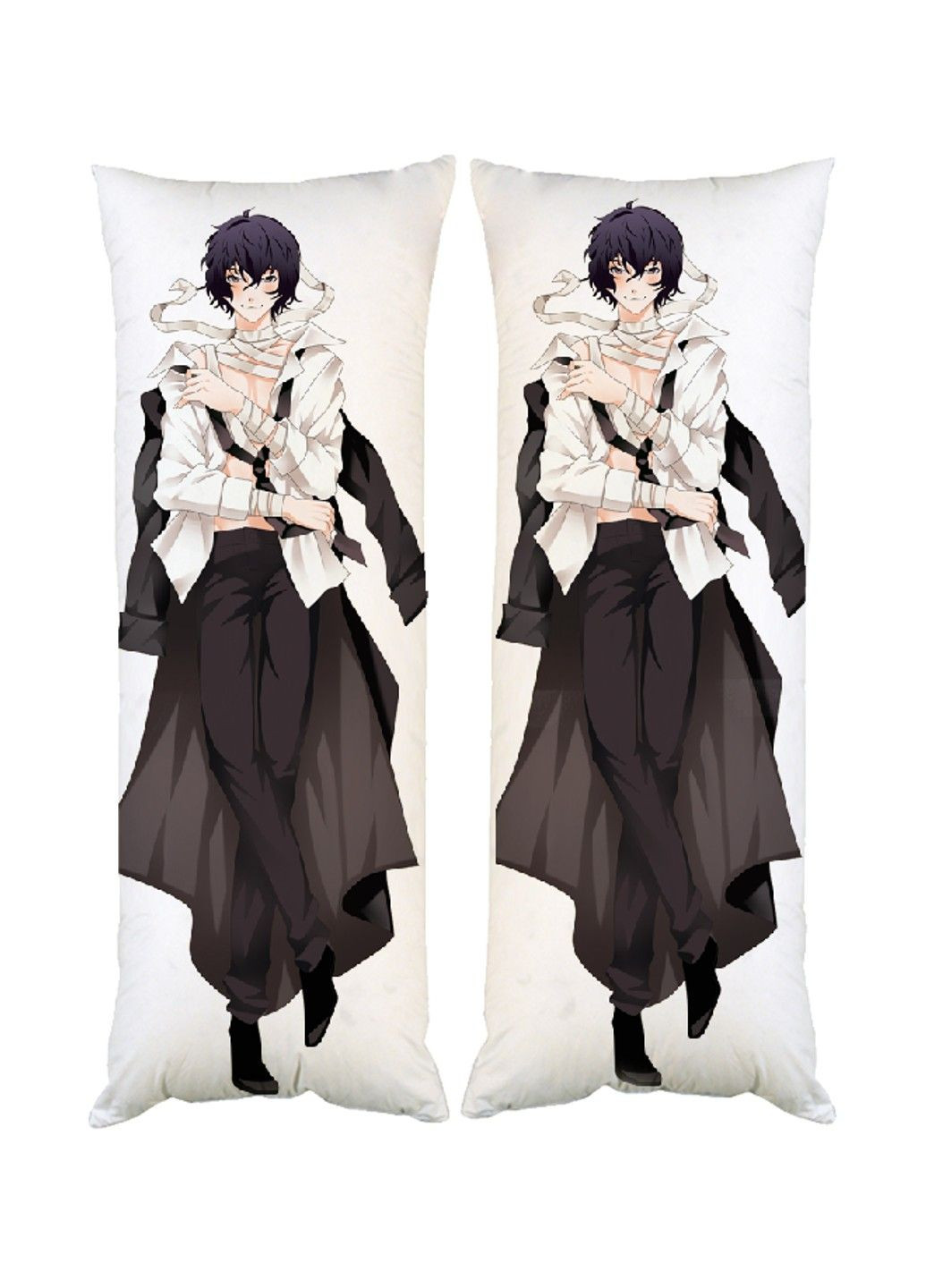 Подушка дакимакура Дадзай Осаму Великий из бродячих псов декоративная ростовая подушка для обнимания No Brand (329433517)