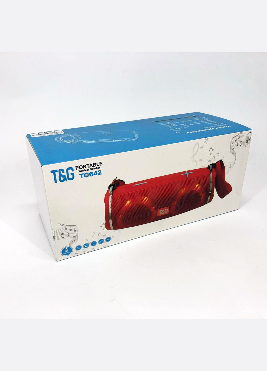 Портативна колонка TG642 з RGB-підсвіткою і ремінцем, гучна блютуз-колонка. Колір: зелений T&G (359429539)