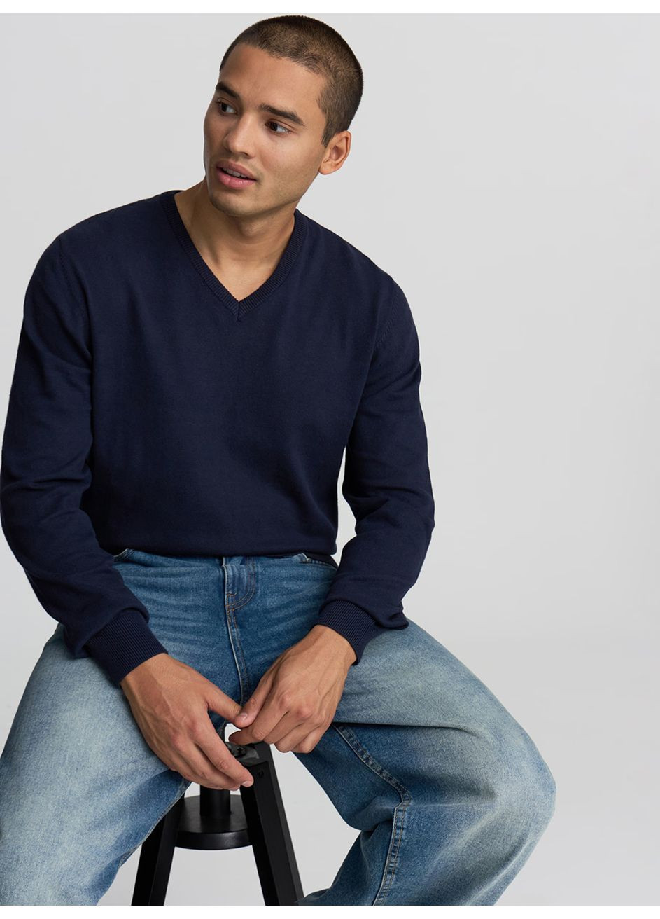 Темно-синій демісезонний светр чол Terranova