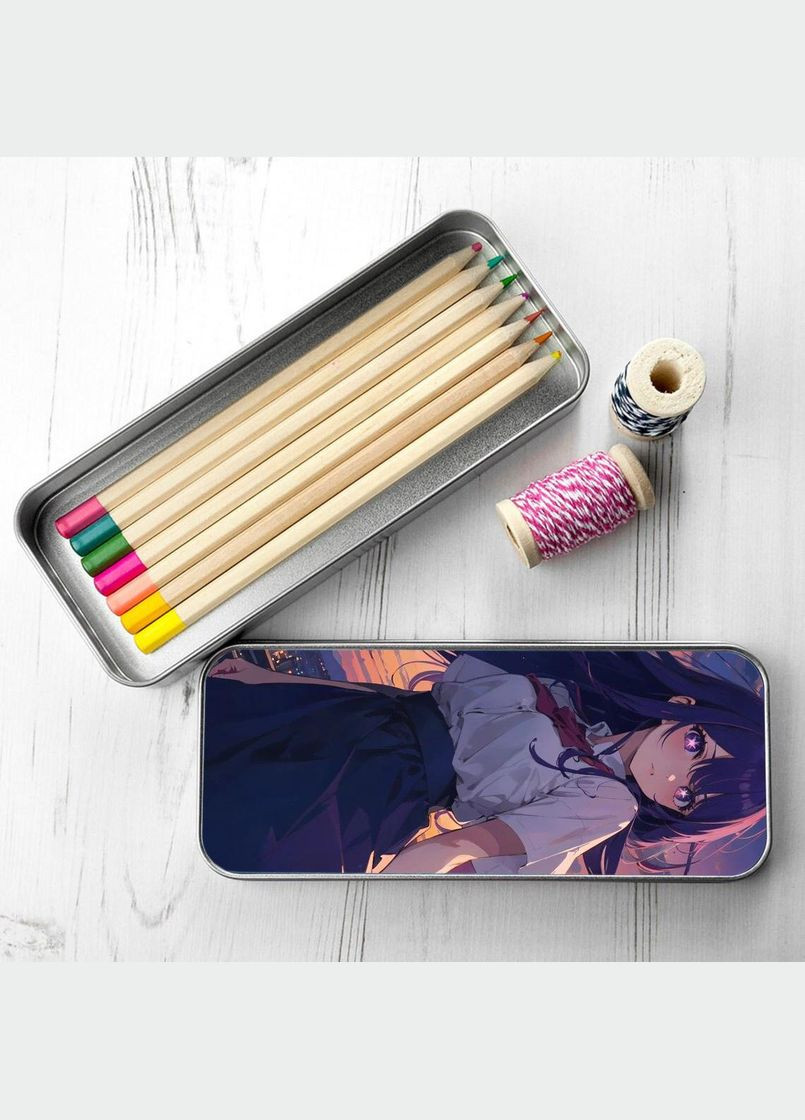 Органайзер для канцелярских принадлежностей металлический, кейс для мелочей Аниме Ребенок любимца #020 7*18 см Silver No Brand (309156628)