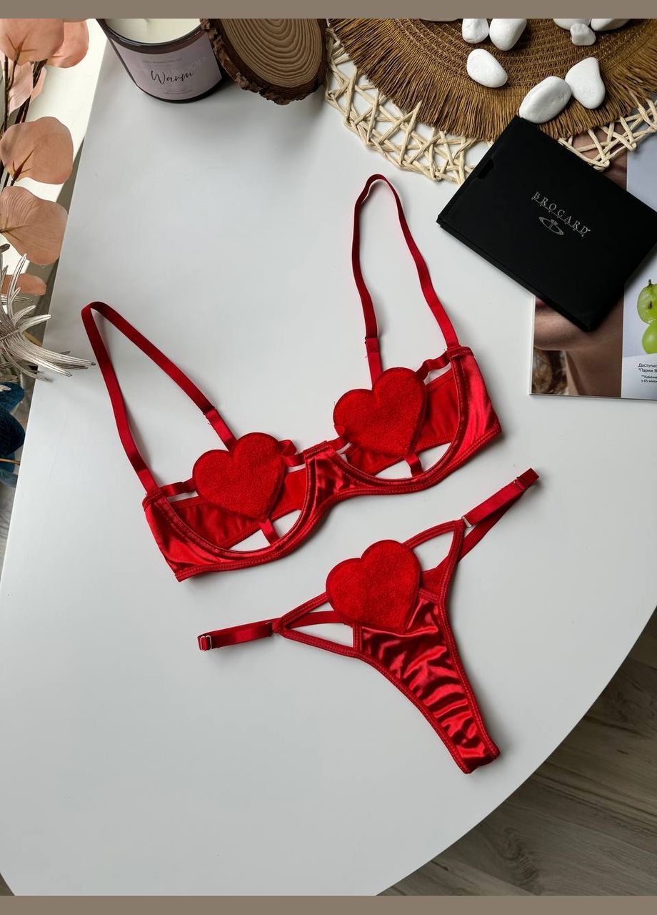 Красный женский комплект нижнего белья Simply sexy