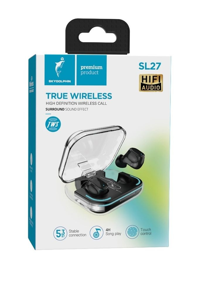 Bluetooth-гарнитура TWS SL27 Black (SDBTE-000192) SkyDolphin (356728175)