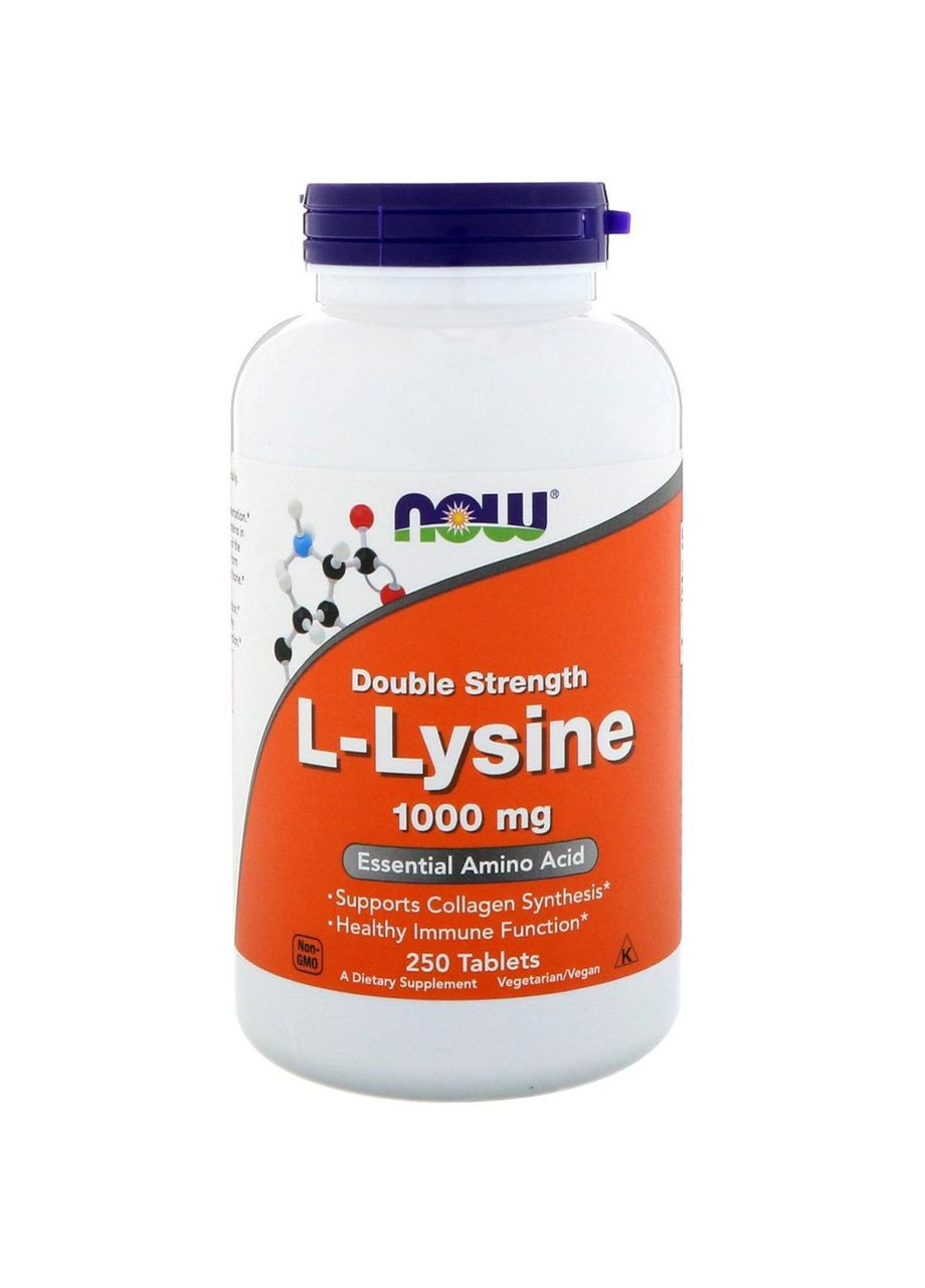 L-лізин,, 1000 мг, 250 таблеток Now Foods (366734553)