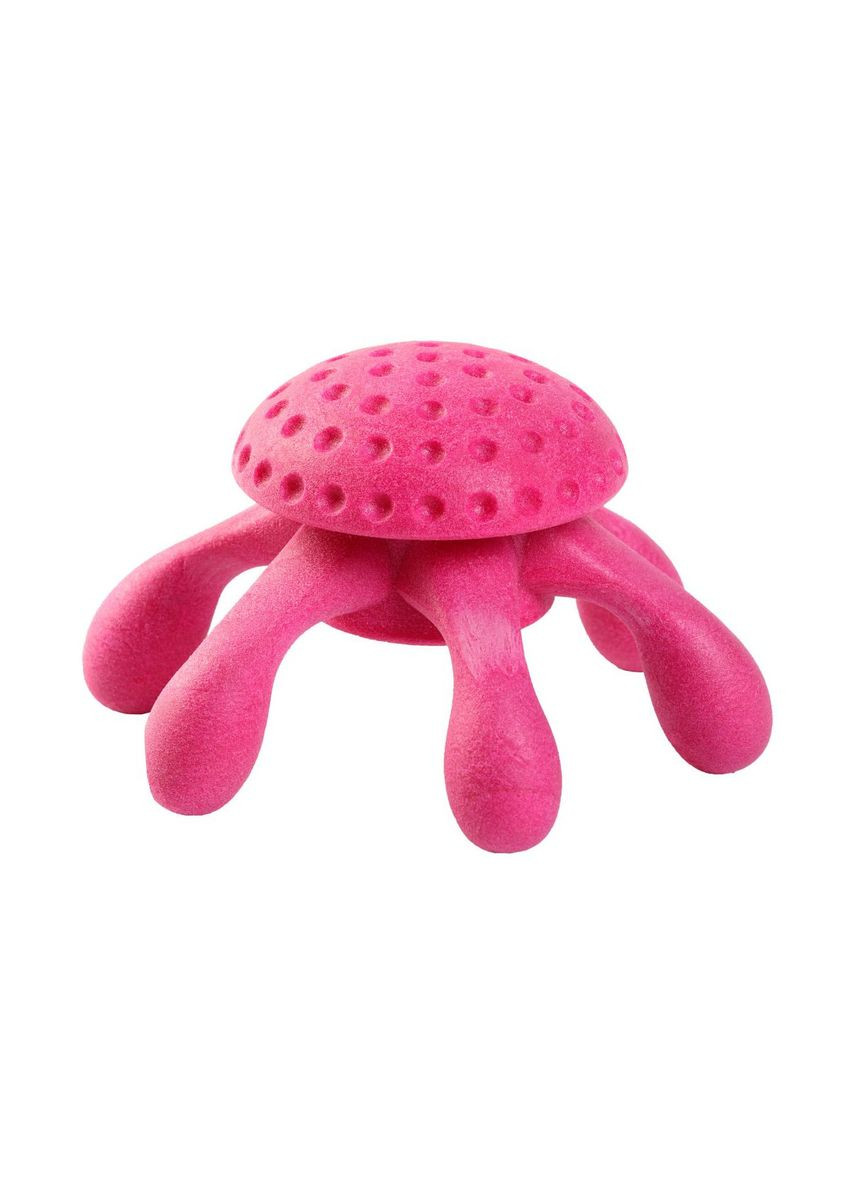 Игрушка для собак Осьминог 12 см, розовая, термопластичная резина. Kiwi Walker (292259771)