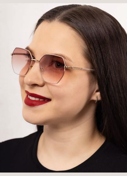 Тоновані окуляри для зору напівоправа для далі -1.25 пудра Seventy (334300002)