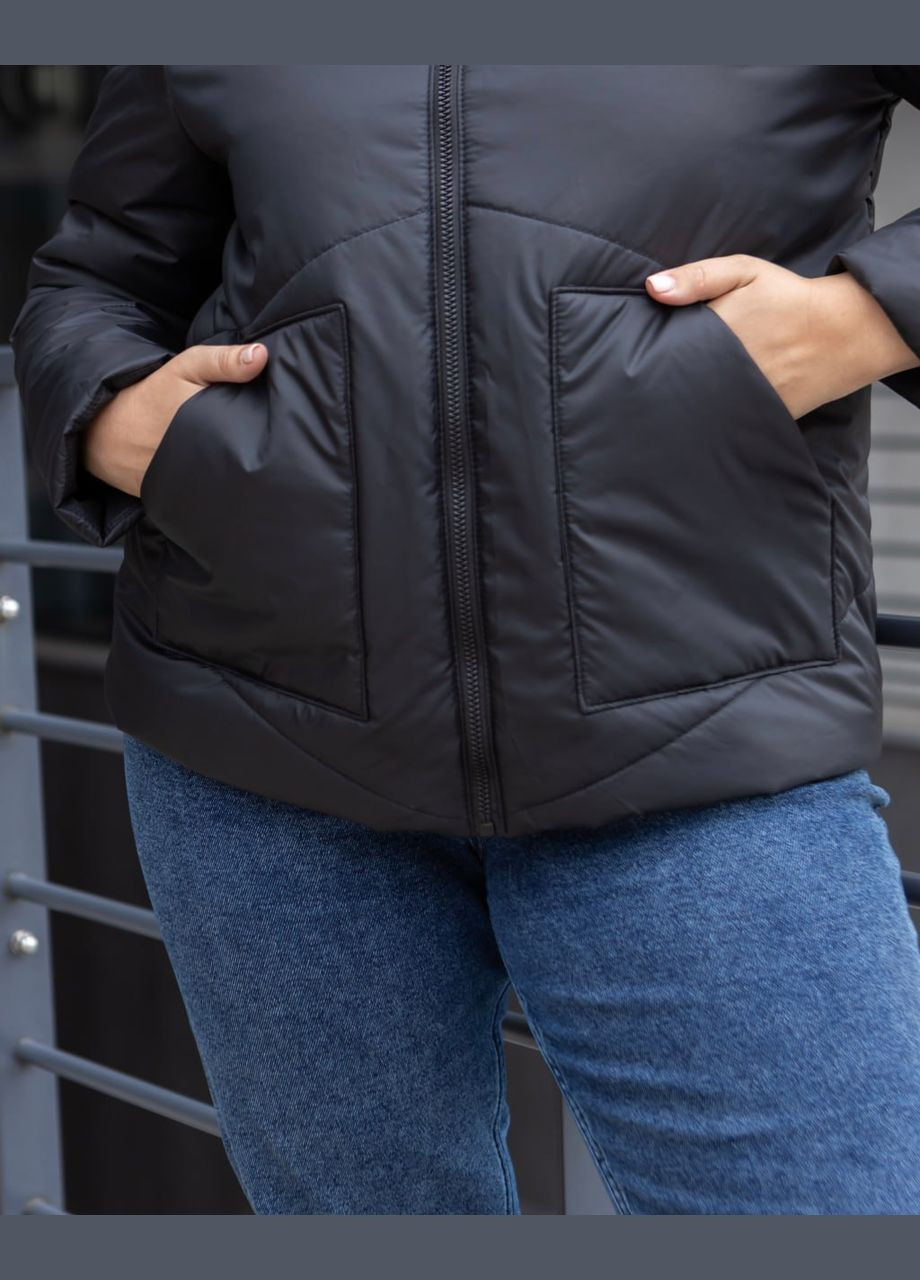 Чорна демісезонна жіноча молодіжна куртка весна-осінь SK