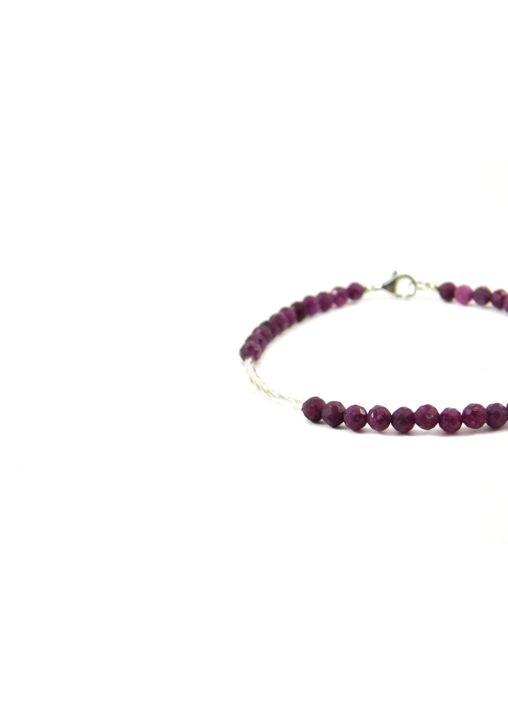 Эксклюзивный браслет "Женский стиль" Рубин грань, серебро 18 Fursa fashion (331155798)