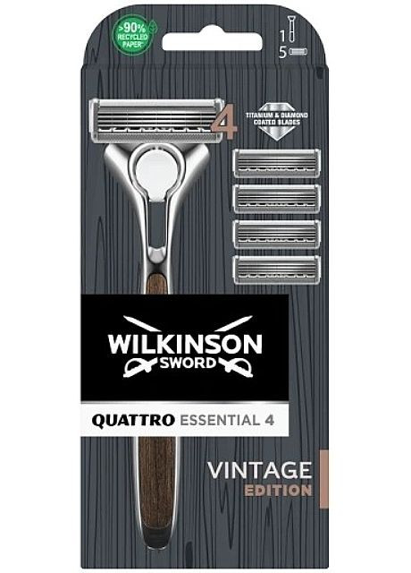 Бритва + 5 картриджей Quatro Vintage Бритва + 5 картриджей (2-968989) Wilkinson Sword (369793160)