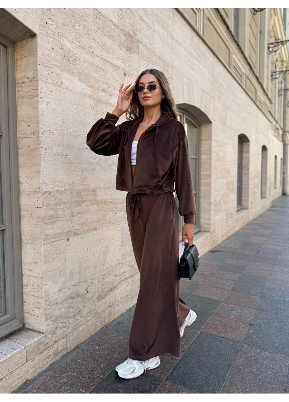 Повседневный велюровый костюм со вшитой резинкой More_bboutique (359256343)