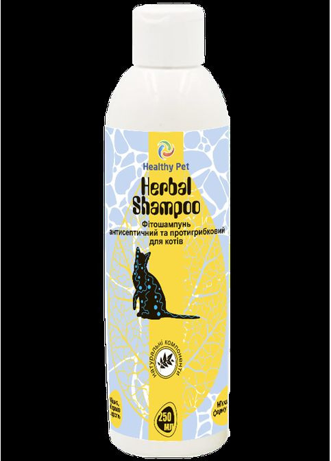 Фітошампунь для котів антисептичний та протигрибковий 250 мл Healthy Pet (268987725)