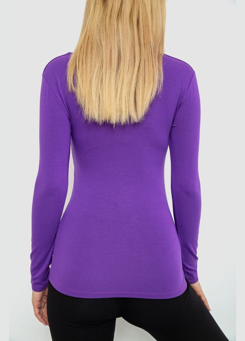 Фіолетова футболка жіноча з подовженим рукавом Ager 186R106