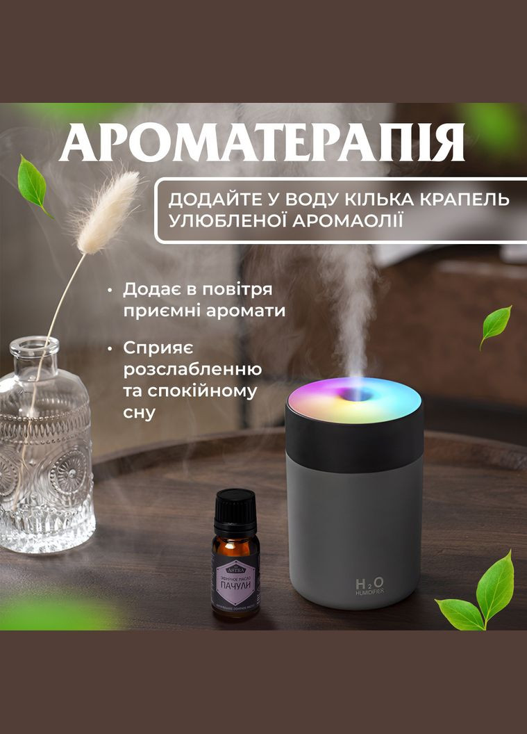 Зволожувач повітря USB Colorful Humidifier 300ml Happy Life (302020406)