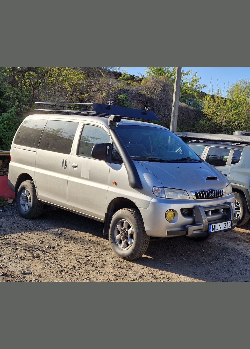 Передній силовий бампер, кенгурятник для Starex + силовий захист Hyundai (343215931)