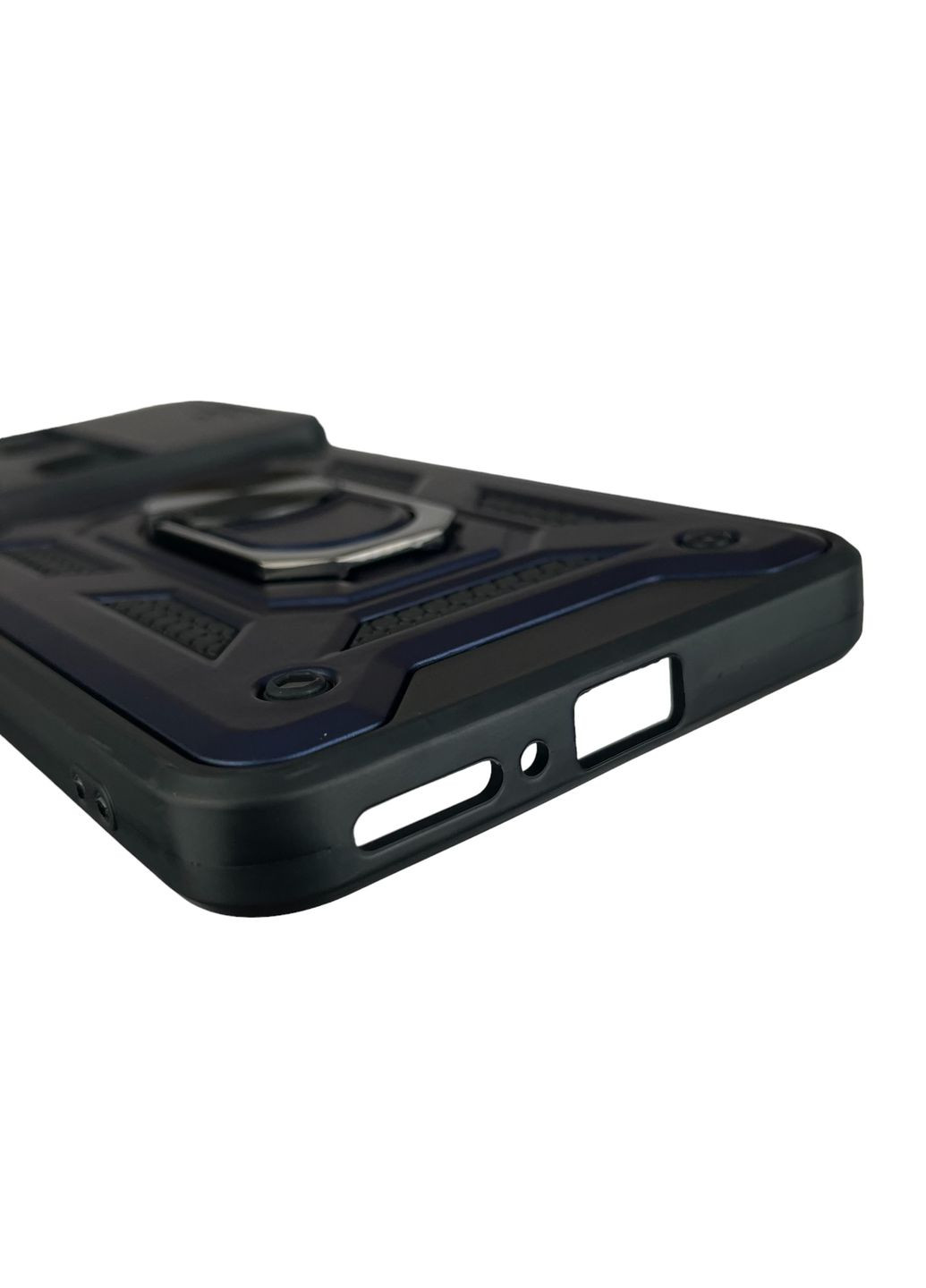 Чохол для Redmi Note 13 4G броньований чоловічий з кільцем зі шторкою на сяомі редмі нот 13 4г темно-синій rg1 Xiaomi (366021225)