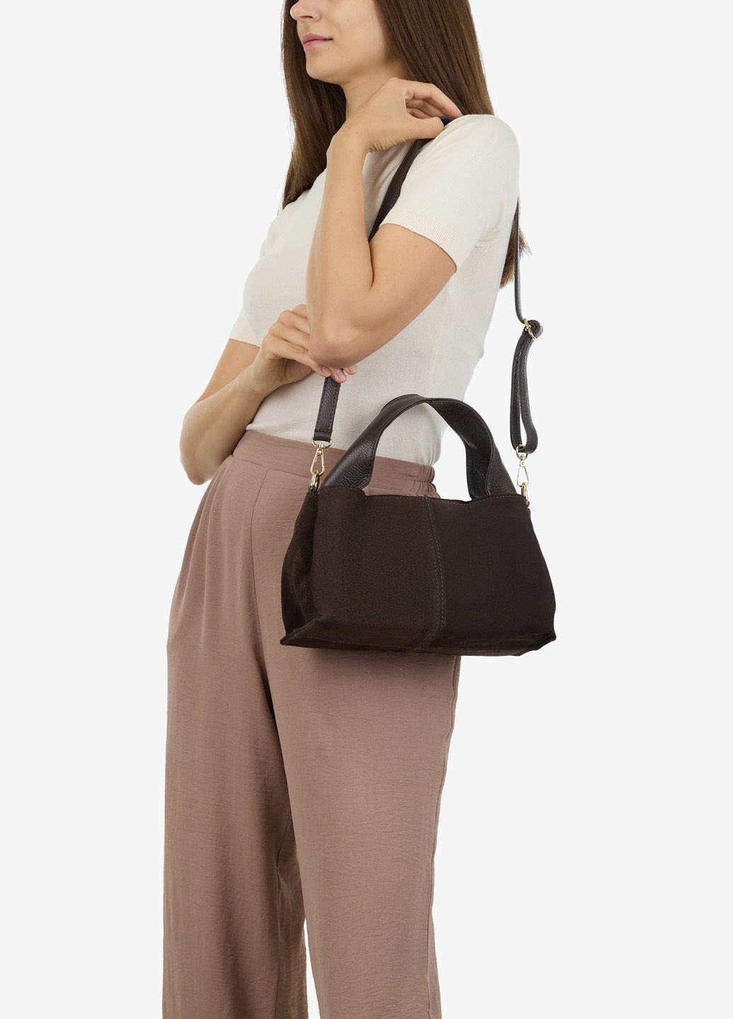 Сумка женская замшевая кросс-боди средняя Сrossbody Regina Notte (366289391)