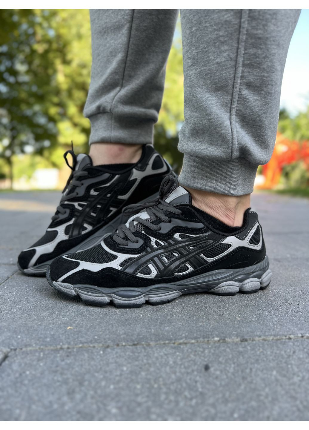 КРОСІВКИ ЖІНОЧІ ASICS GEL NYC BLACK SILVER АСІКС ГЕЛЬ НЮК No Brand чорні демісезони (368861794)