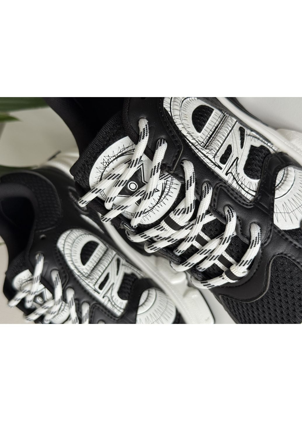 Чорно-білі Осінні кросівки жіночі і чоловічі dior chrono black white | діор хроно чорно-білі No Brand