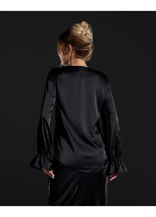 Шовкова сорочка з жабо ISSA PLUS (369934411)