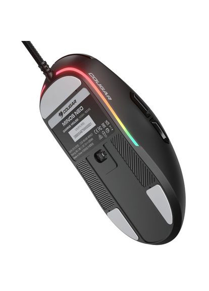 Миша комп'ютерна ігрова Minos Neo, 6200 dpi, 220 IPS, сенсор PixArt 3327, чорна Cougar (341089538)