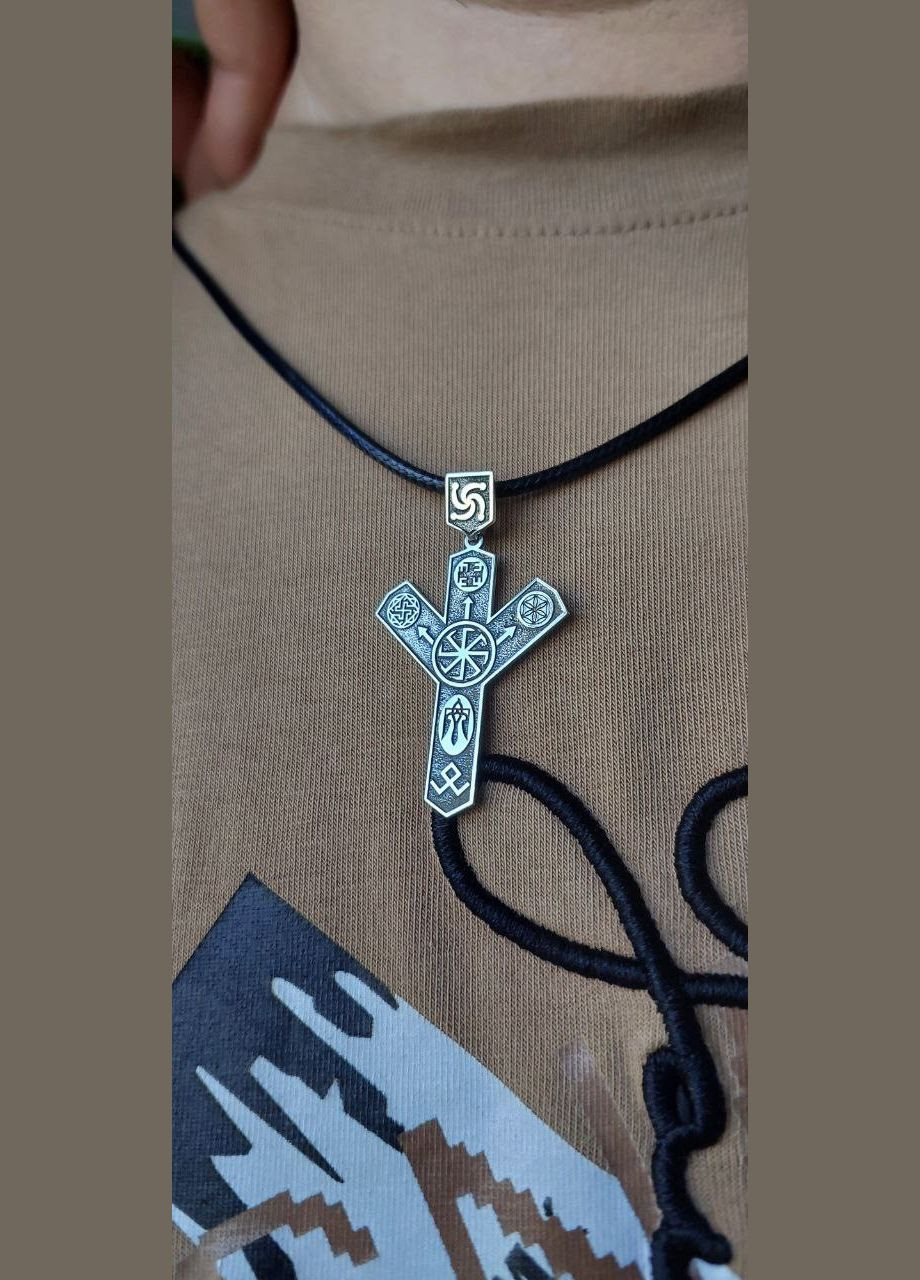 Кулон срібло 925 проби оберіг Руна світ для чоловіка No Brand (328937010)