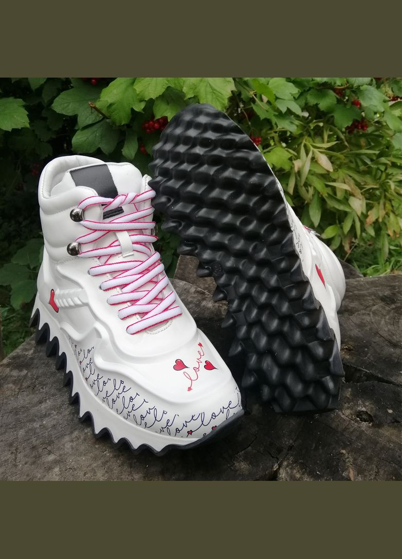 Кожаные высокие кроссовки . Bengzo Baldini белые всесезоны (341090060)