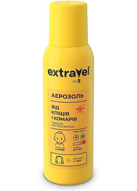 Аерозоль від кліщів і комарів на одяг Kids 100ml (1347725-9563493) Extravel (368649486)