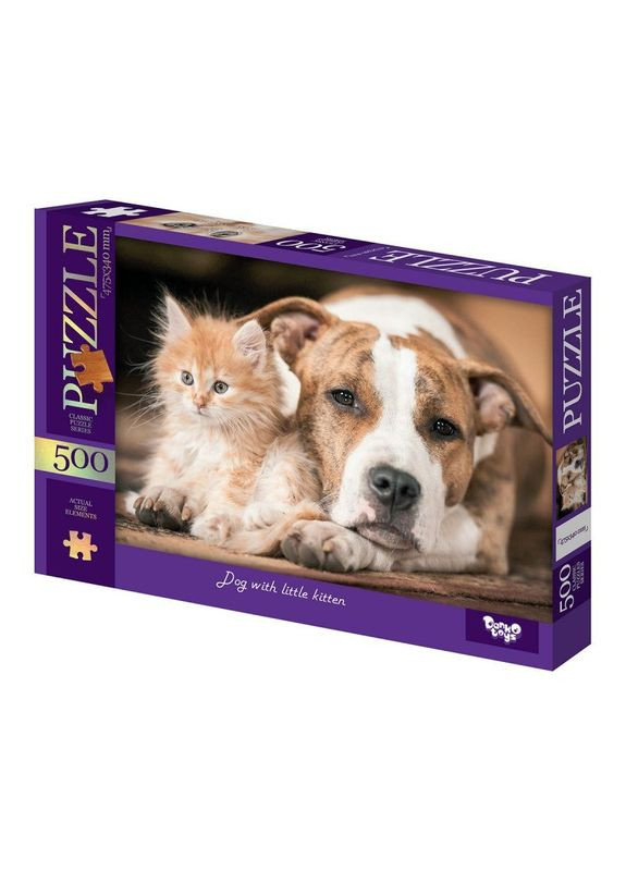 Пазл классический "Собака с котенком" C500-15-11, 500 элементов Danko Toys (318097571)