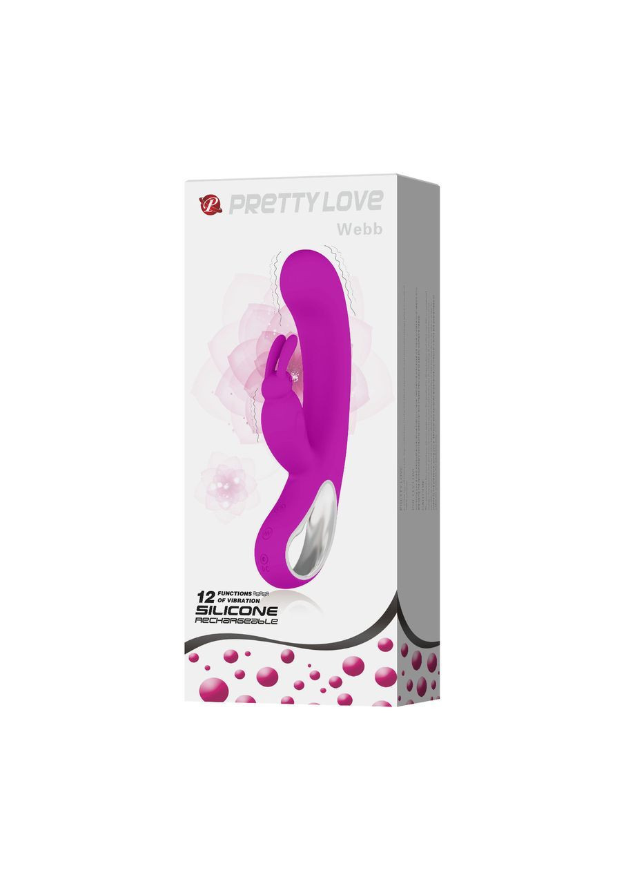 Вібратор кролик Pretty Love Webb для стимуляції клітора та точки G фіолетовий LyBaile (363041409)
