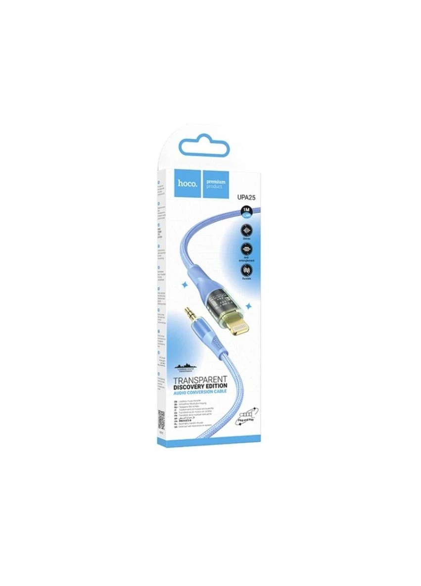 Аудиокабель UPA25 Transparent Discovery Edition Digital audio conversion cable iP Blue Hoco (301091012)