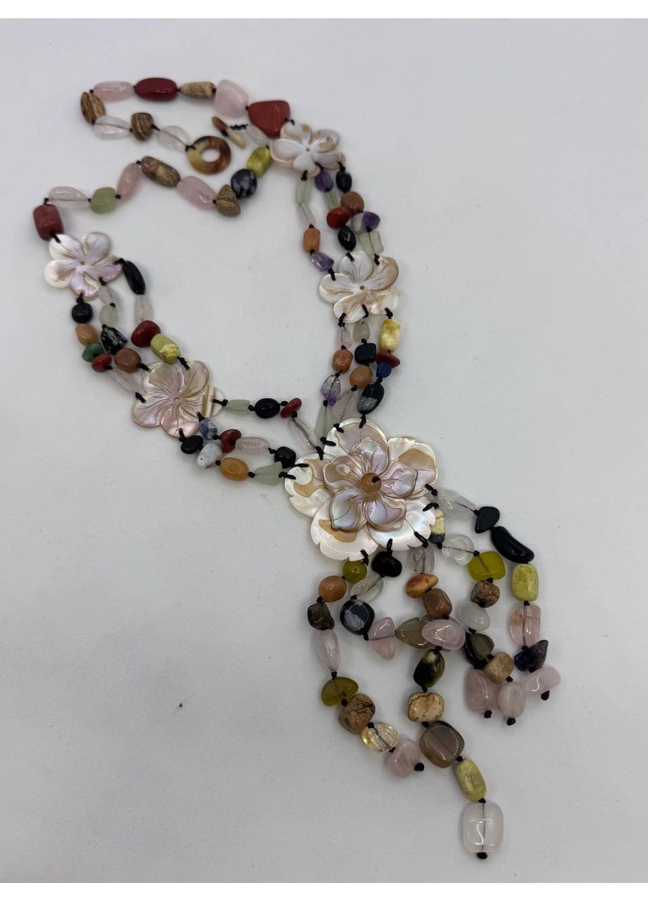 Намисто з самоцвітів та перламутру 66 см Комбінований No Brand (363829854)